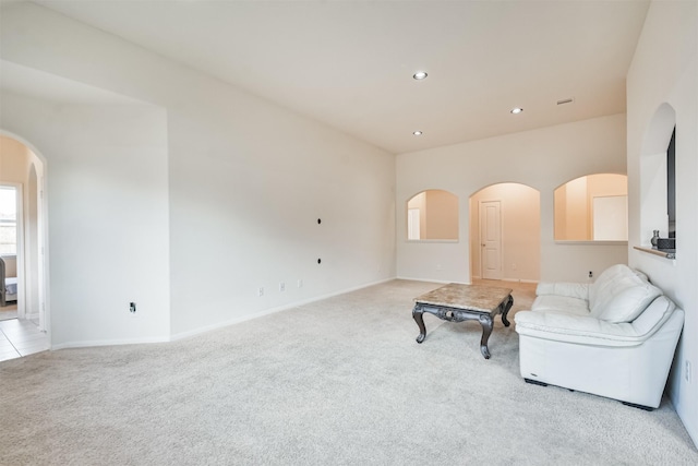 view of carpeted living room