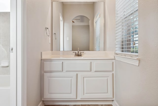 bathroom with vanity