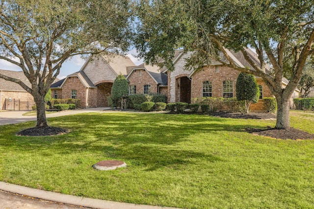 view of front of house with a front yard