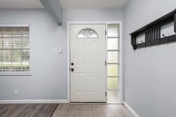 foyer featuring hardwood / wood-style flooring