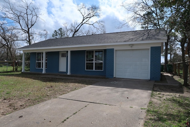 ranch-style house with a garage