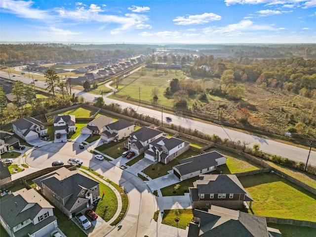 aerial view with a residential view