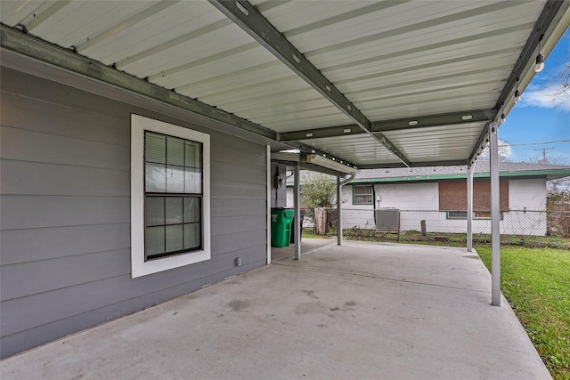 view of patio / terrace with a carport