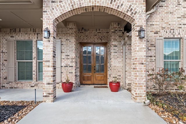 entrance to property with french doors