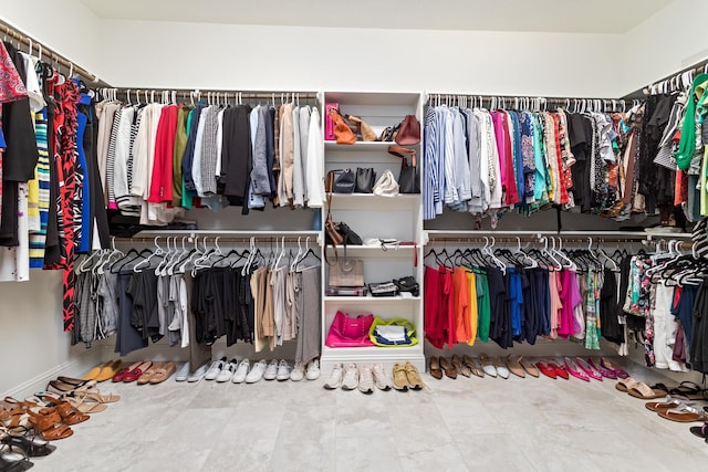 view of walk in closet