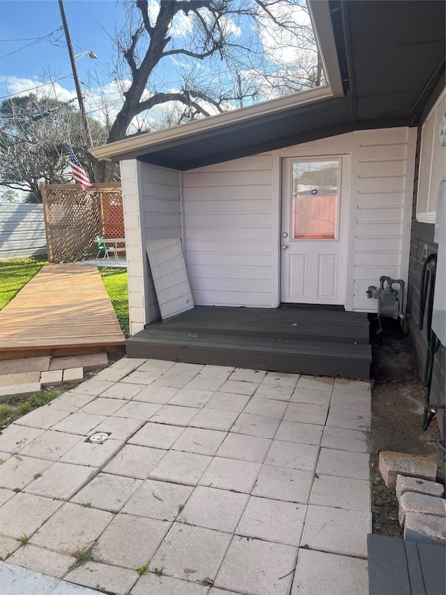 view of patio / terrace with a wooden deck