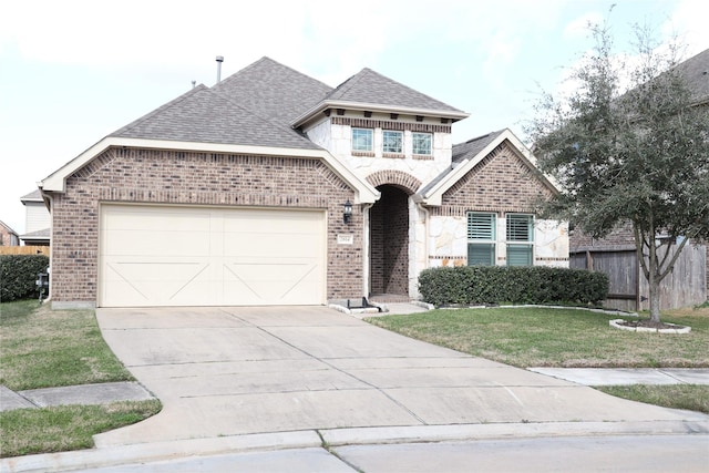 view of front of house featuring a front yard