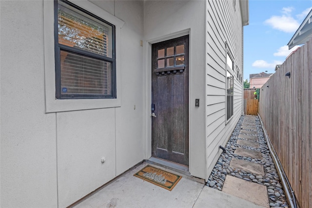 view of doorway to property