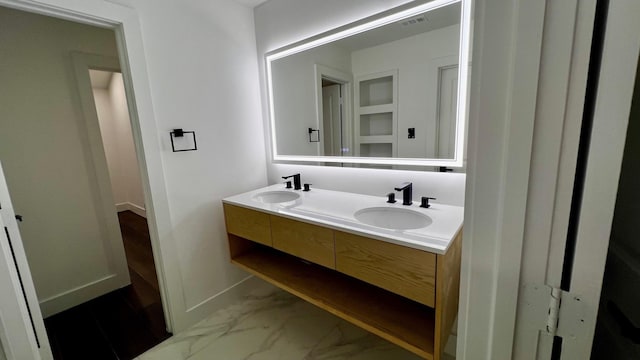 bathroom featuring vanity