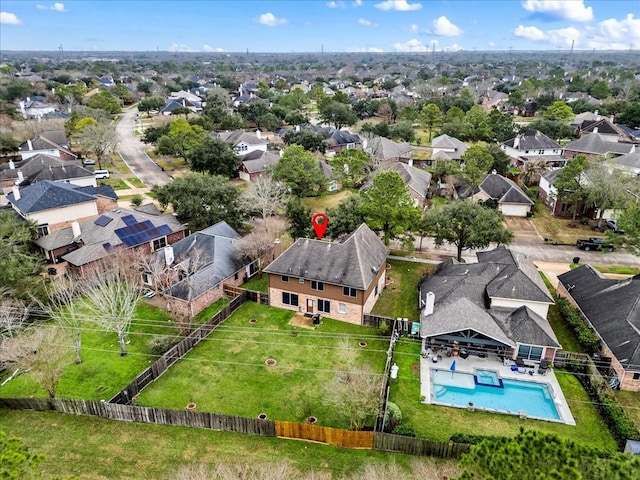 birds eye view of property featuring a residential view