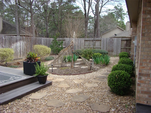 view of yard with fence private yard