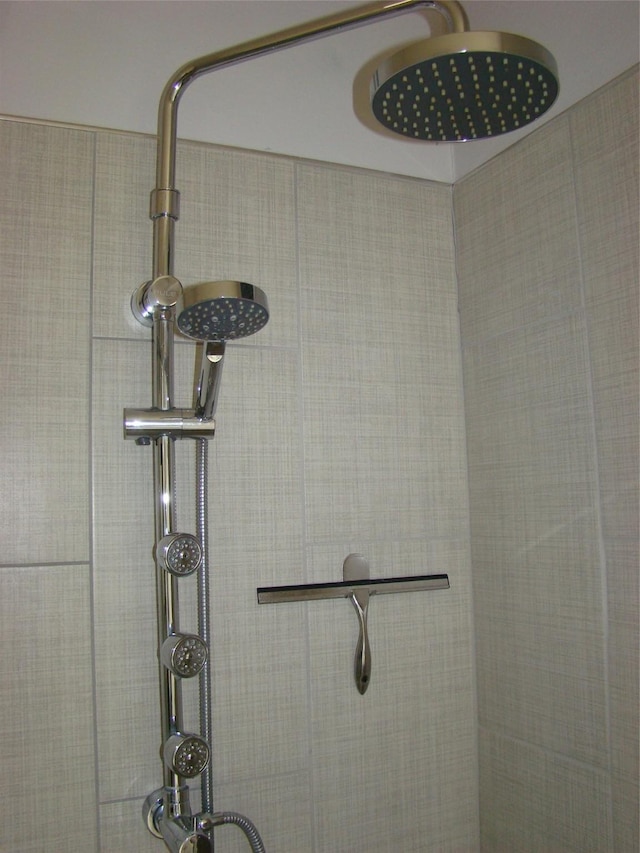 details with tiled shower