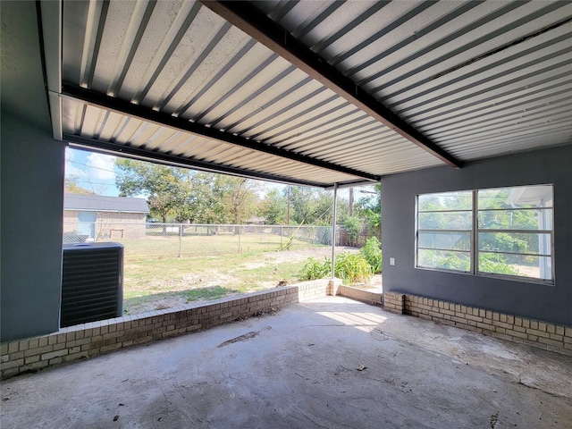 view of patio with central AC unit