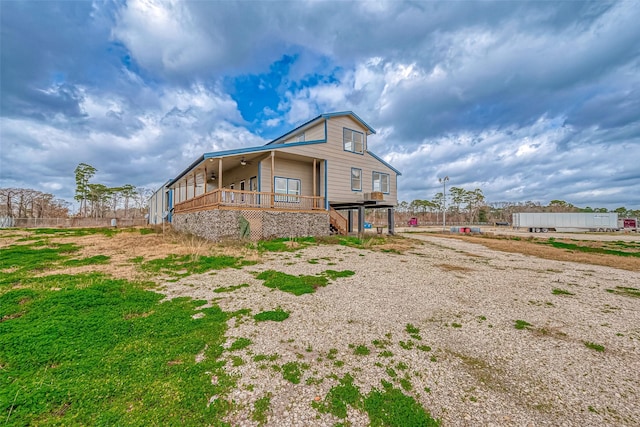 exterior space with a porch