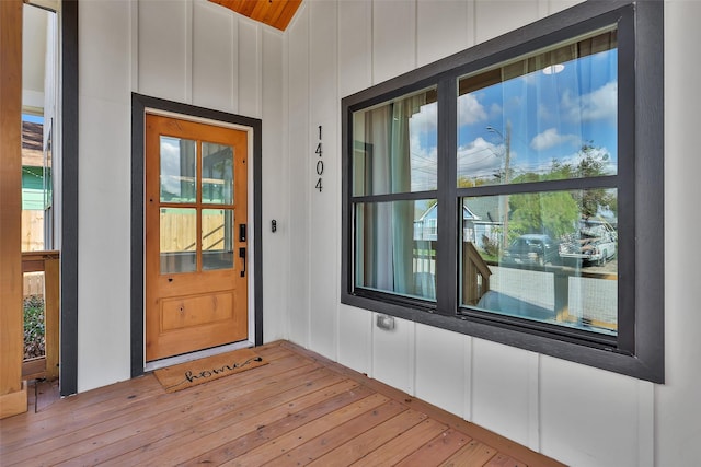 view of doorway to property