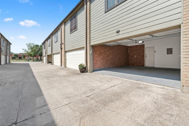 garage featuring electric panel