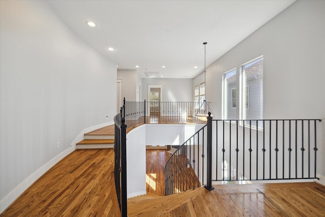 hallway featuring hardwood / wood-style flooring