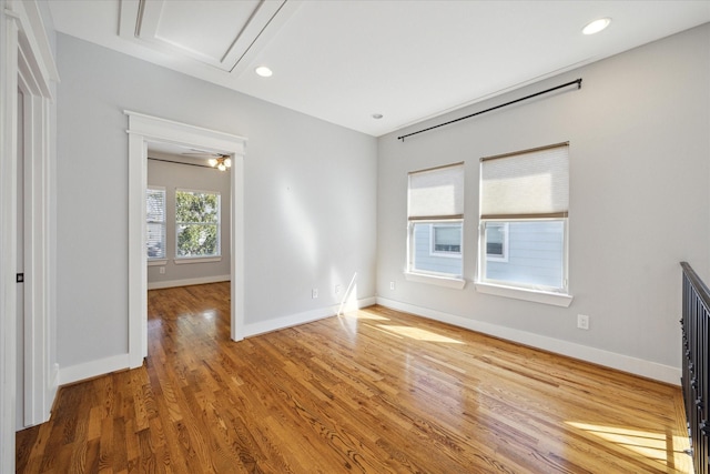 interior space with hardwood / wood-style floors