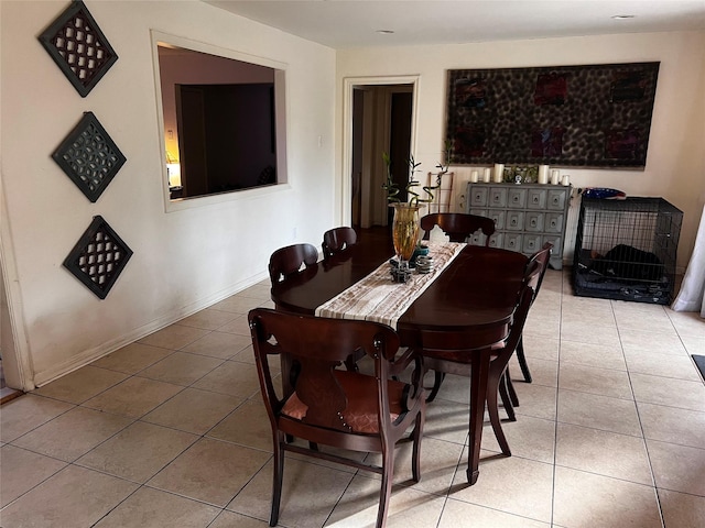 view of tiled dining area