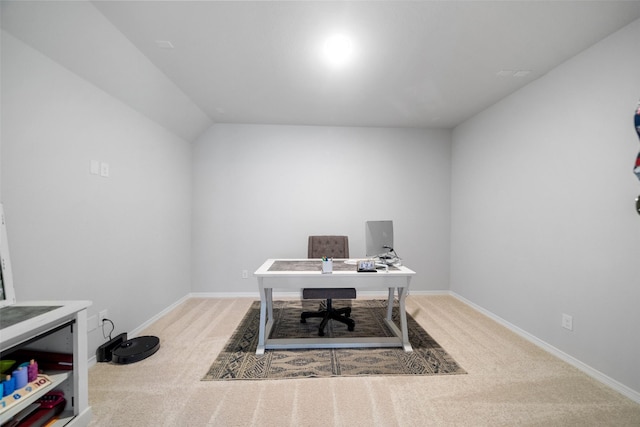 office area with carpet flooring