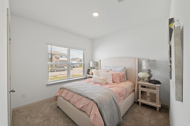 bedroom with carpet