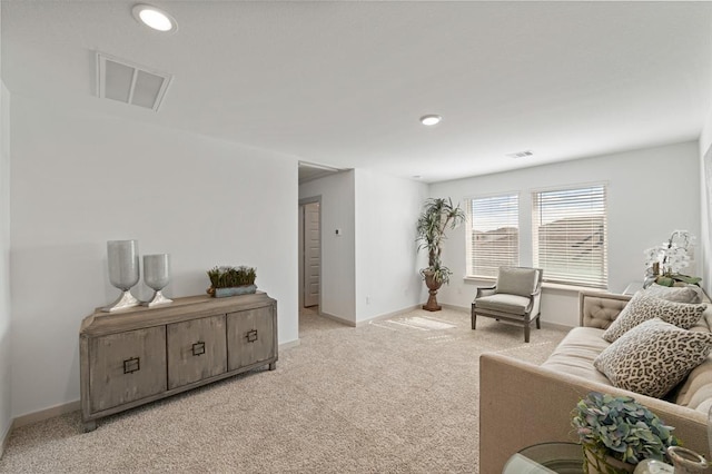 view of carpeted living room