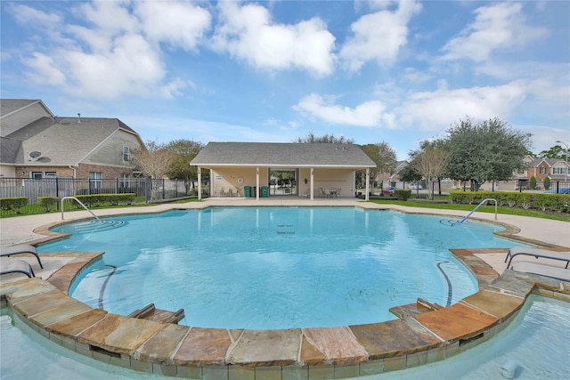 view of pool featuring a patio area