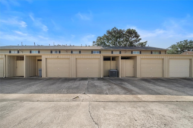 garage with central air condition unit