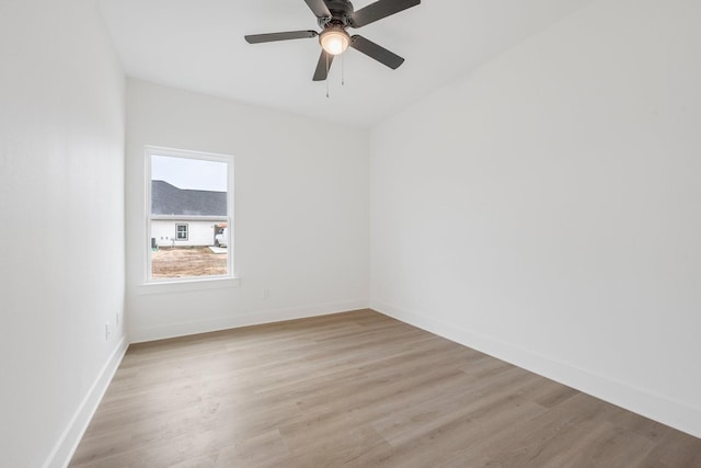 4974 County Road 128, Iola, TX 77861 - spare room with ceiling fan and light hardwood / wood-style floors
