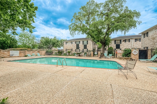 view of pool with a patio