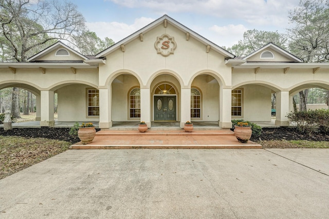 exterior space with a porch