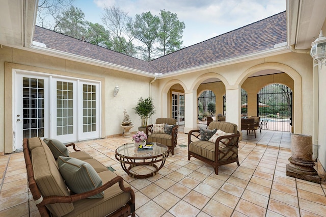 view of patio with an outdoor hangout area