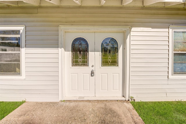 view of doorway to property