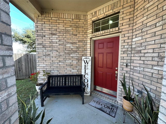 view of doorway to property