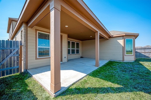 view of patio / terrace with fence