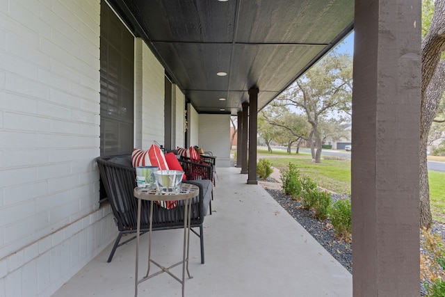 view of patio / terrace featuring covered porch