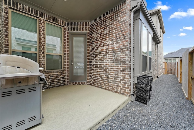 view of patio featuring area for grilling