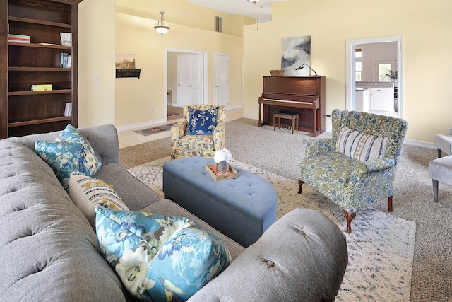 view of carpeted living room