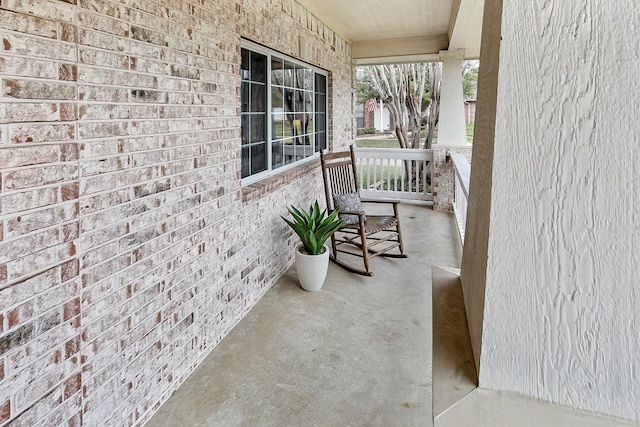 view of patio / terrace with a porch