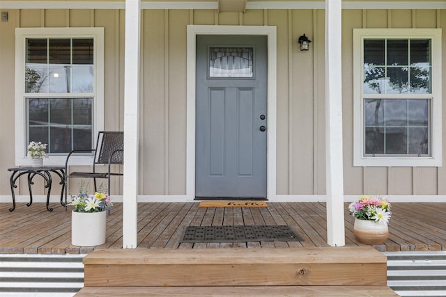 view of doorway to property