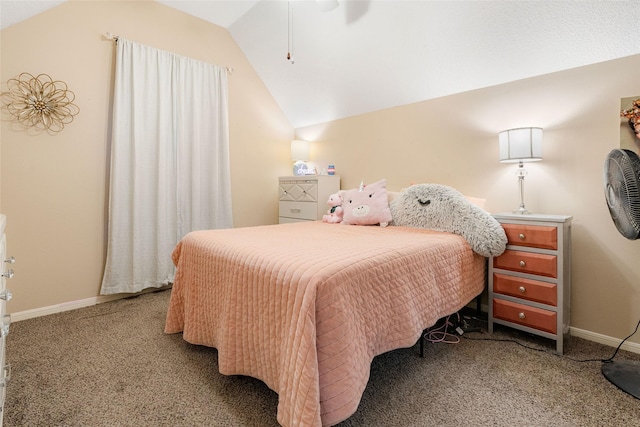 125 Indian Warrior Trl, Lake Jackson, TX 77566 - bedroom featuring carpet floors and vaulted ceiling