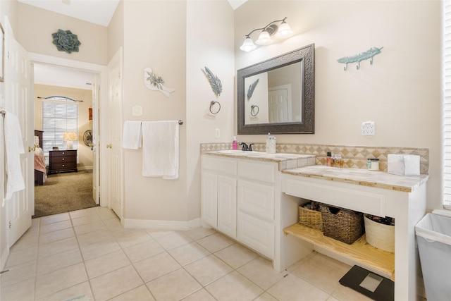 125 Indian Warrior Trl, Lake Jackson, TX 77566 - bathroom featuring vanity and tile patterned flooring