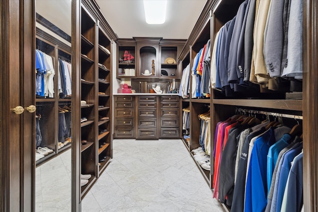 view of walk in closet