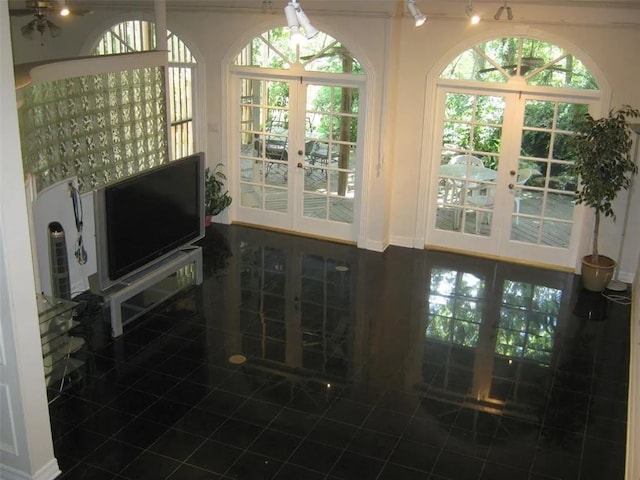 interior space with french doors