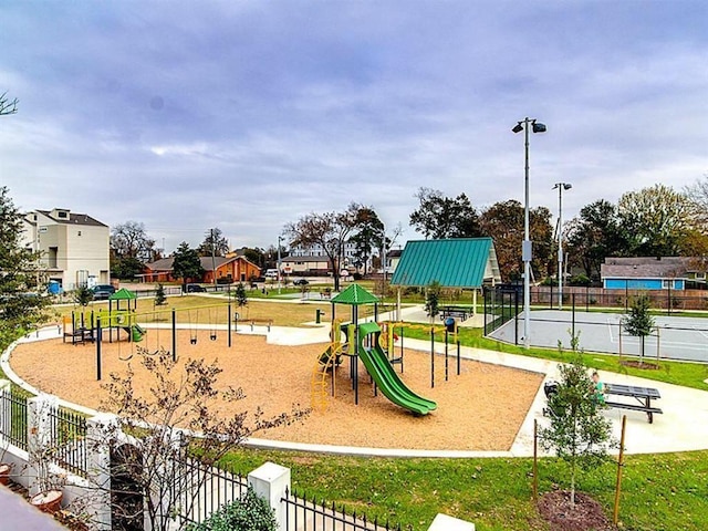 view of jungle gym