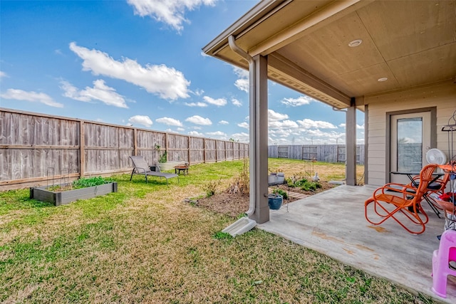 view of yard with a patio