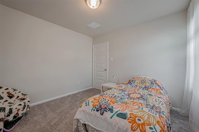 bedroom with carpet