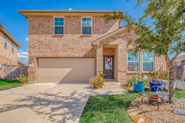 front facade featuring a garage