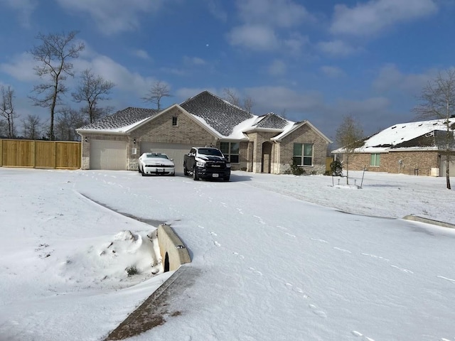 exterior space featuring a garage