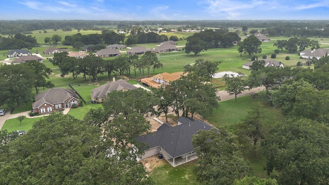 aerial view with a residential view